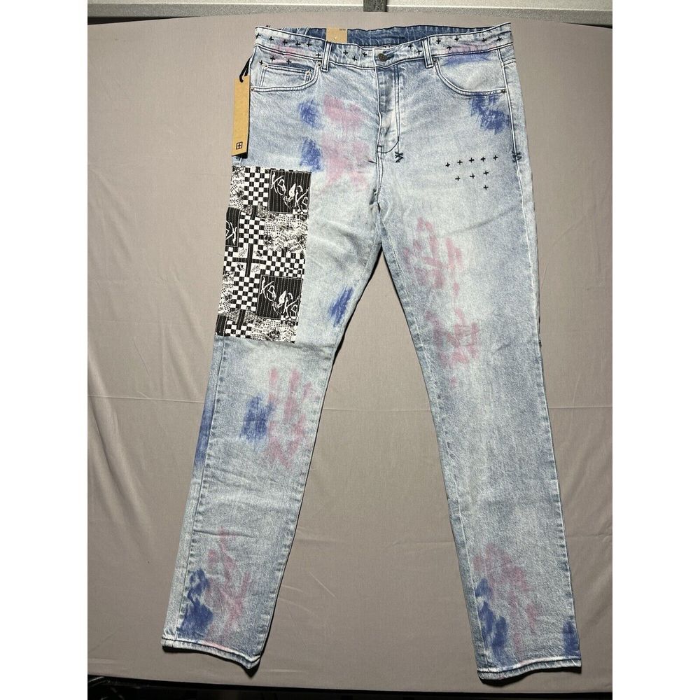 Ksubi‎ Men's Chitch The Streets Kolor Jeans in Denim  38 Mid-Long Rise Slim Tape
